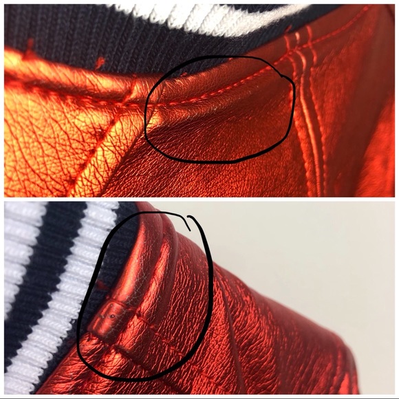 BLANK NYC Metallic Red Bomber Jacket - Picture 7 of 7